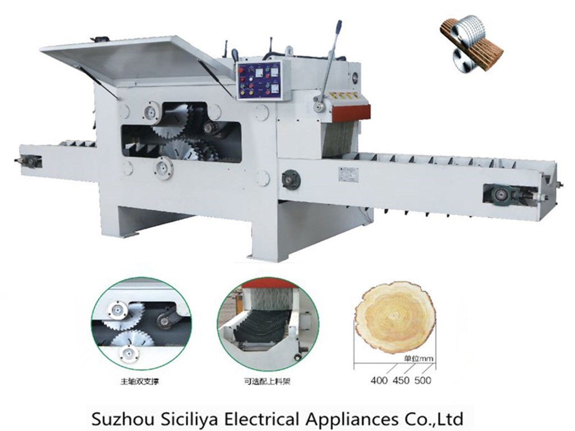 Round log multi blade saw machine  Model:MJY142V-20 to 50